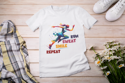 Cute Runners TShirt for Sporty Women, Athletic Girl Shirt for the Sporty Chic