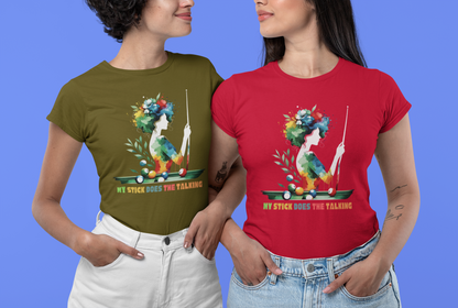 Billiard Girl Shirt Gift for Billiard Lovers, Pool Player T-Shirt for Her, My Stick Does the Talking