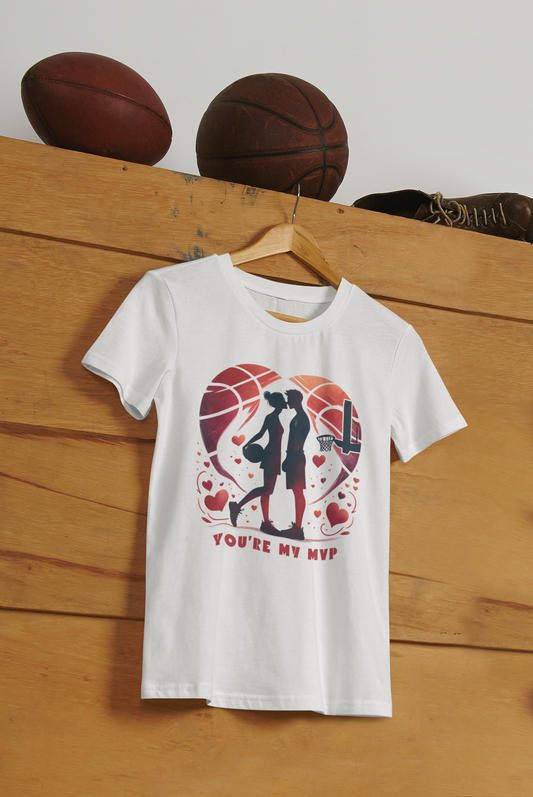Basketball Girl Player Gift, Basketball Valentine Tshirt for Basketball Lovers, You're my MVP