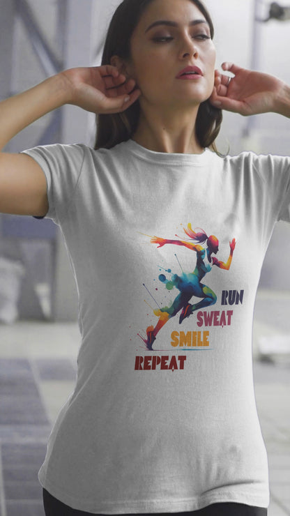 Cute Runners TShirt for Sporty Women, Athletic Girl Shirt for the Sporty Chic