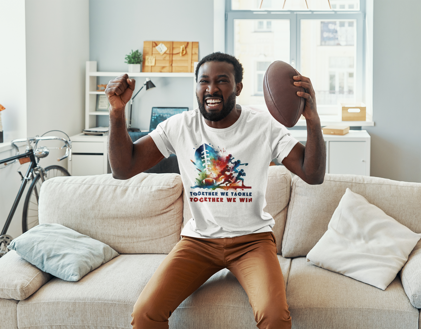 American Football Team Shirt Gift for Football Lovers, Football Player T-Shirt for Coach